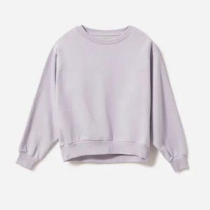 Everlane Oversized Fleece Crew - Lavender - S